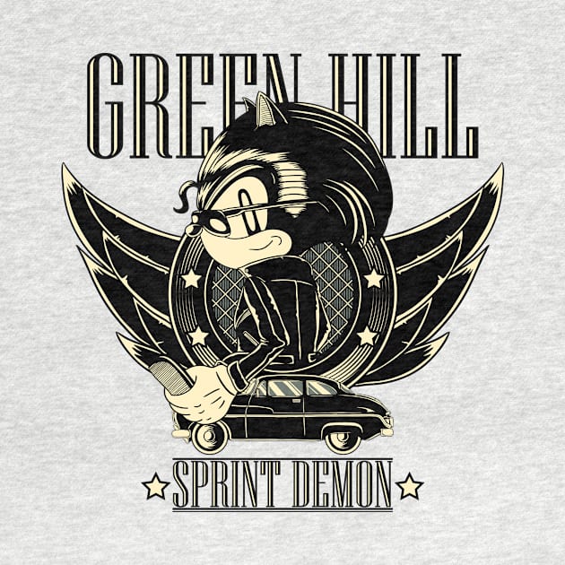 Green Hill Sprint Demon by monochromefrog